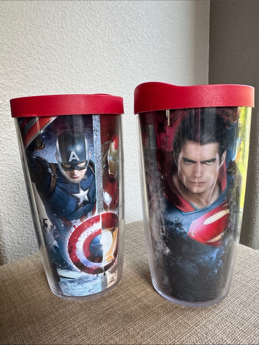 16 oz tervis cups Captain America Civil War & Batman VS Superman Dawn of Justice